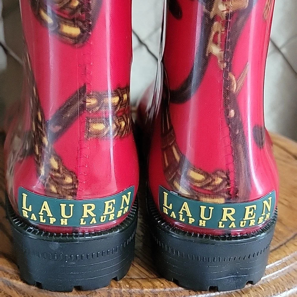 VGUC- Vintage 1980's Ralph Lauren Red Rainboots